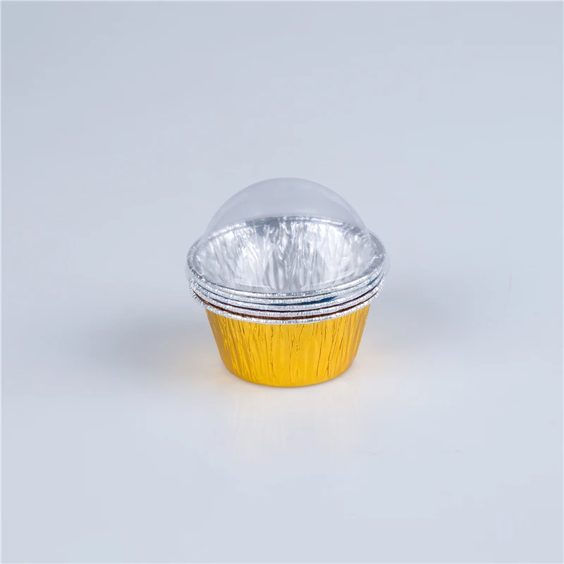 Colorful 105ml disposable aluminum foil cup food grade aluminum foil round baking use muffin cake tray