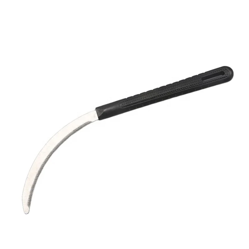 High Quality Carbon Steel Sickle Agricultural Tools  Knife with Wooden Handle Harvest Hand Grass Sickle