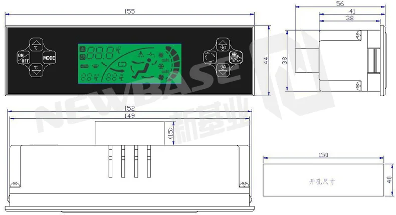 A/C Switch, CG220213 truck cabin hvac air conditioner internal climate control panel