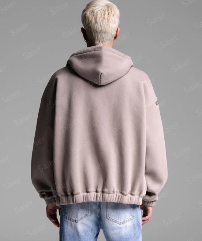 Hoodies for Men Casual Solid Simple Basic Zip-up Hoodie Fashion Wholesale Mens Streetwear Hoodie design OEM Custom