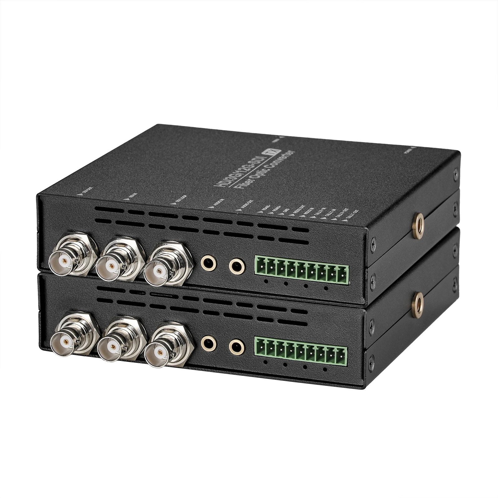 12G SDI Fiber Optic Transmitter Receiver with Tally to Optical Fiber SDI Converter