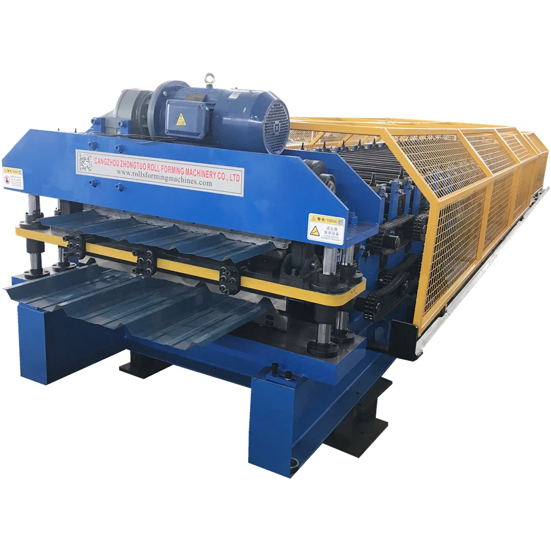 CE Certification ISO 36' 3/4' AG panel and R panel double deck roof panel roll forming machine for USA market