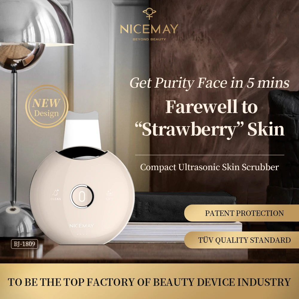 Portable ultrasonic skin scrubber blackhead remover deep clean facial cleaner face scrubber