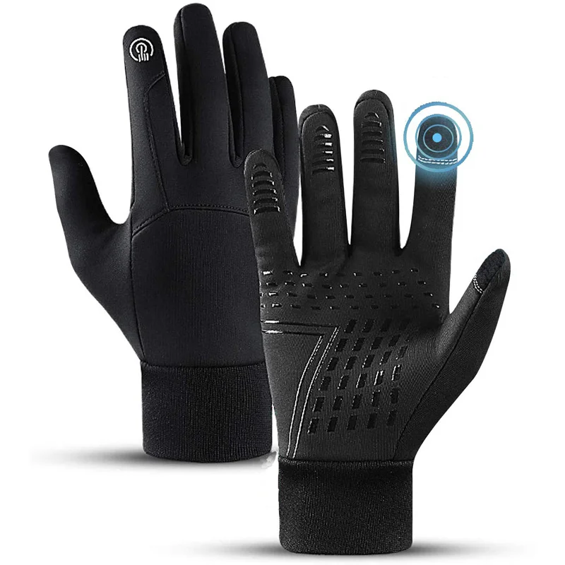 Swelder Full Finger Waterproof Touch Screen Winter Sports Driving Camping Hiking Fishing Windproof Cycling Gloves