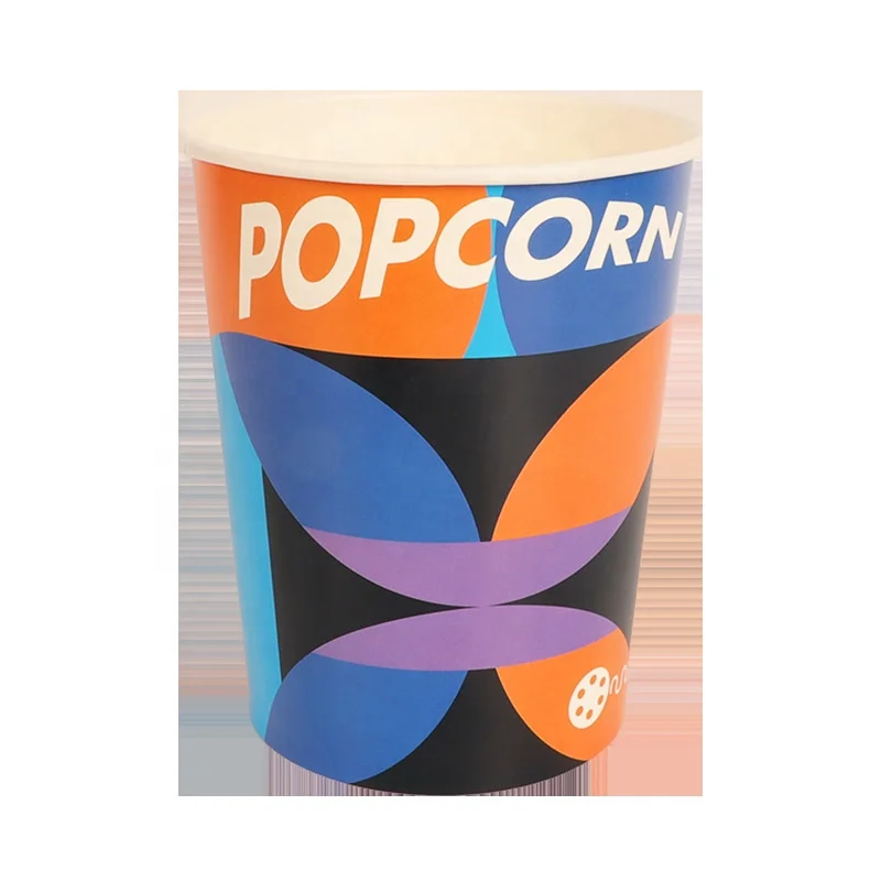 Popcorn Paper Bucket Disposable Wholesale Thickened Packing Bucket Special Customized Popcorn Packing Boxes