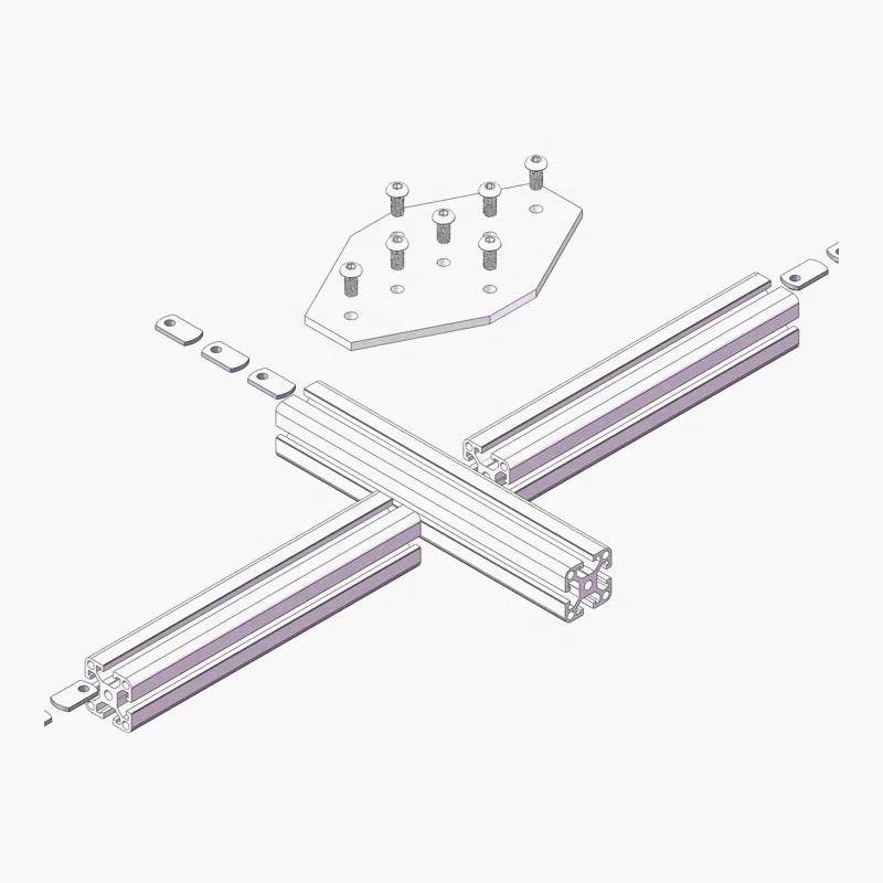 150x90 mm Aluminium 7 Hole 3030&3030 Cross Joining Plate Connecting for T-slotted Profile Making Assembly