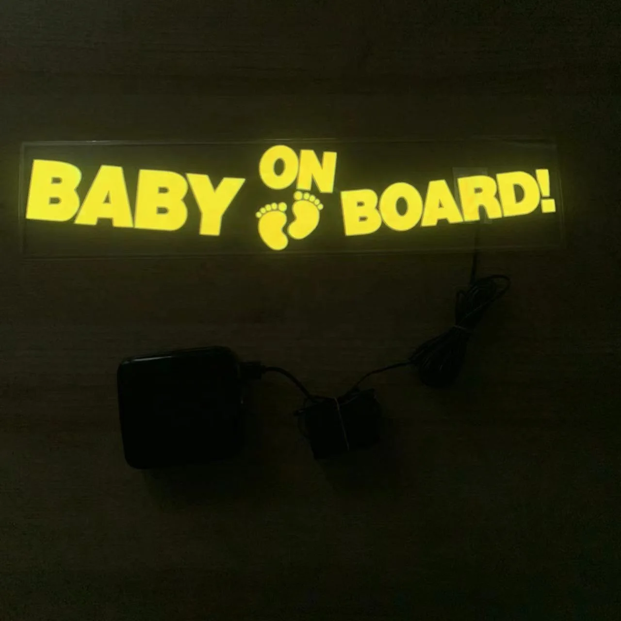 High Quality USB Power Glowing Car Window Light EL Car Stickers with UV Printing