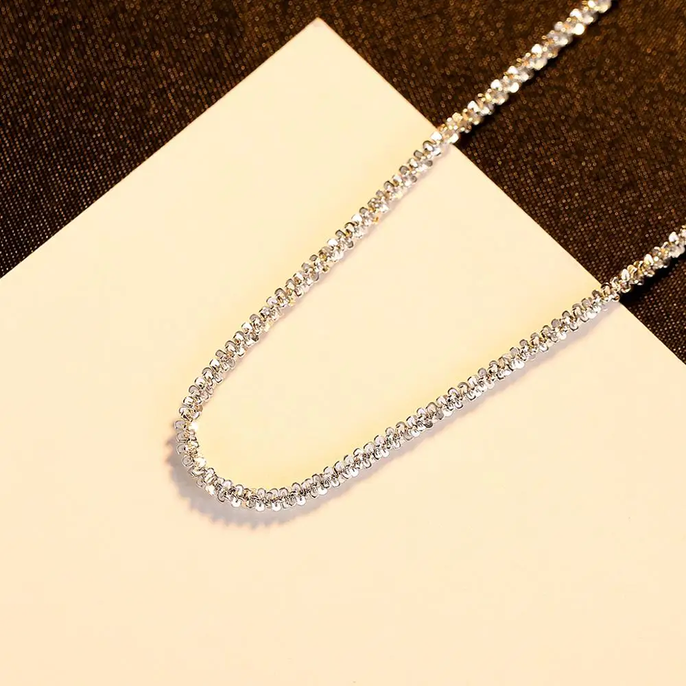 CZCITY Sterling Silver Chain Necklace New Designer 925 Silver Necklaces Jewelry