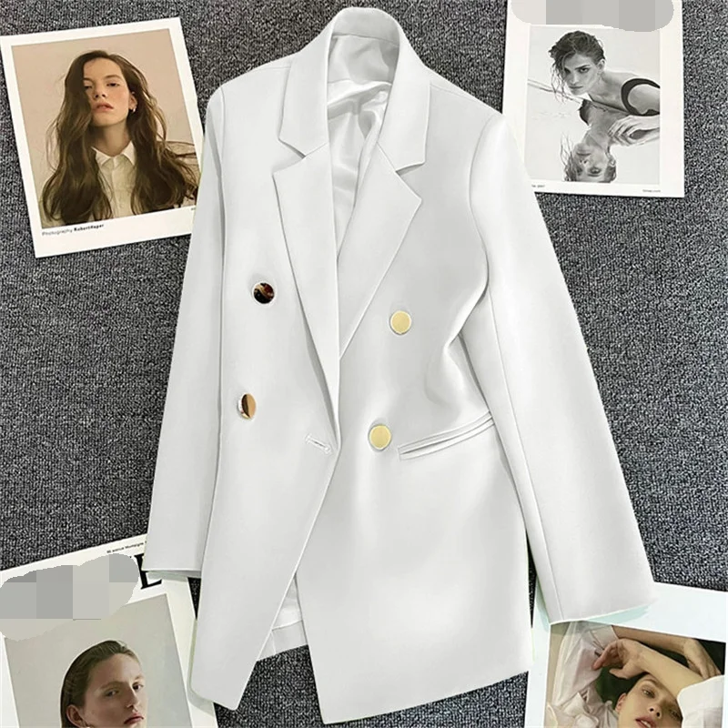 Wholesale Fashion women Coats designer casual long-sleeved Loose Double Button Suit