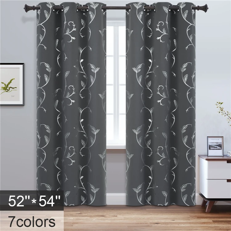 ZHONGHUA 52*54 Silver Black Out Fabric Silver Curtain Supplier