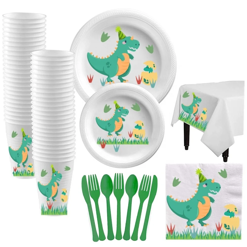  Dinosaur Birthday Theme Party 16 gurst knife and fork tableware Set Kids Kit dinosaur birthday party