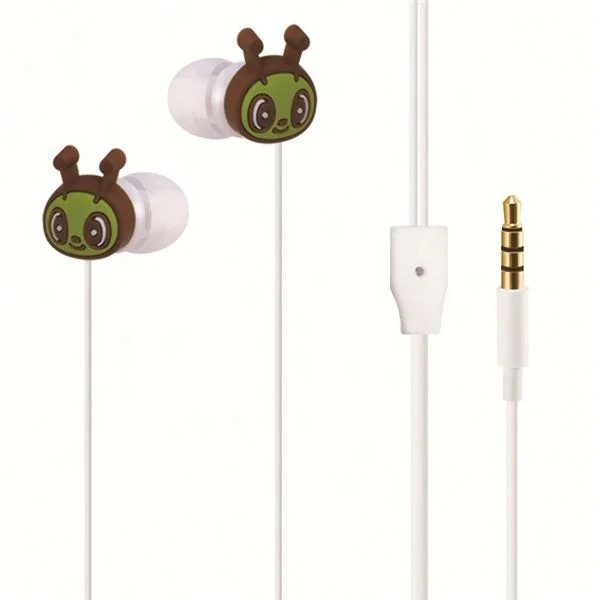
cute headphone with cartoon mp3 funny PVC earphones 