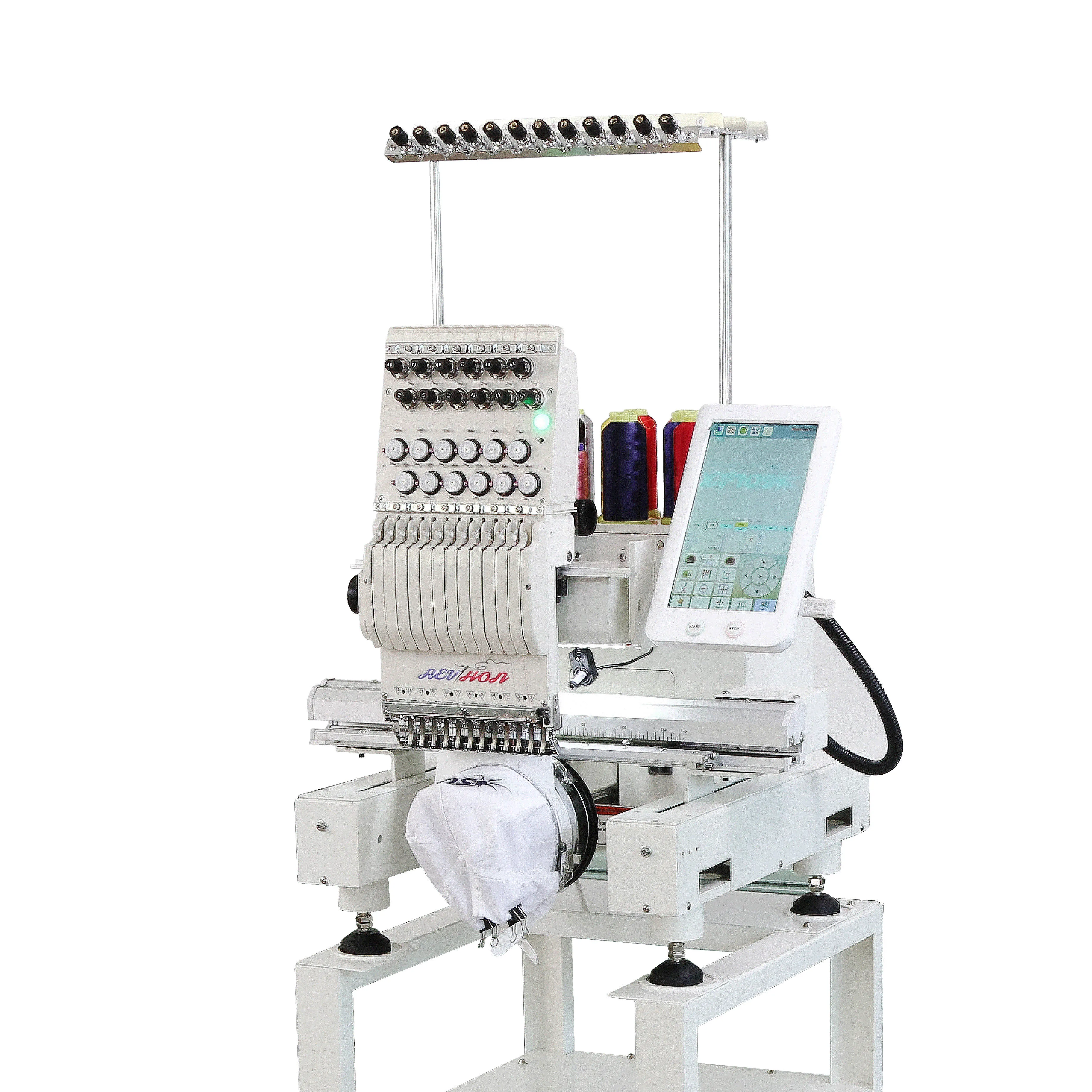 QHM easy operate factory price fully automatic industrial mini embroidery machine computerized