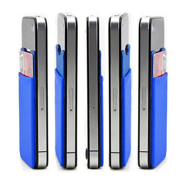Card Holder Cell Phone Credit Card Holder Flexible Lycra Pouch MM Removable Adhesive Sticker on Wallet