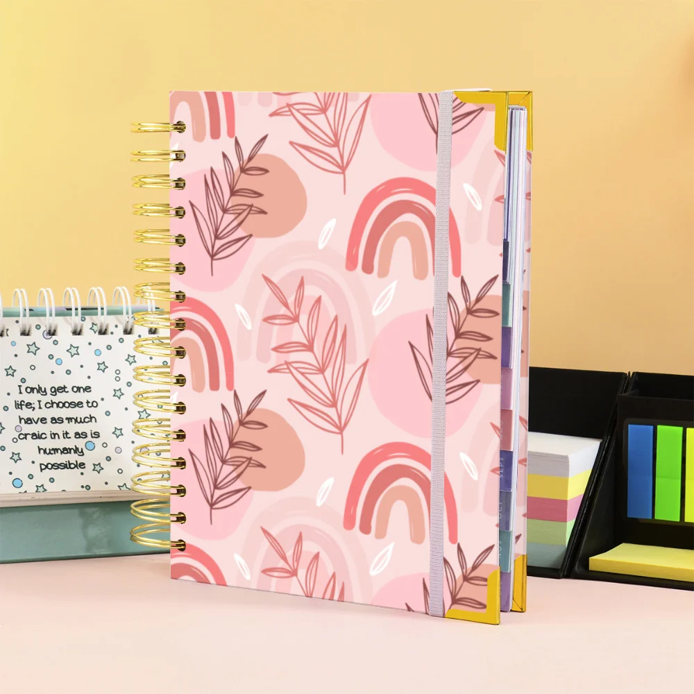 2025 Planner Hardcover Daily Weekly Spiral Undated Goals A5 Planners and Journals Agenda Planner Notebooks