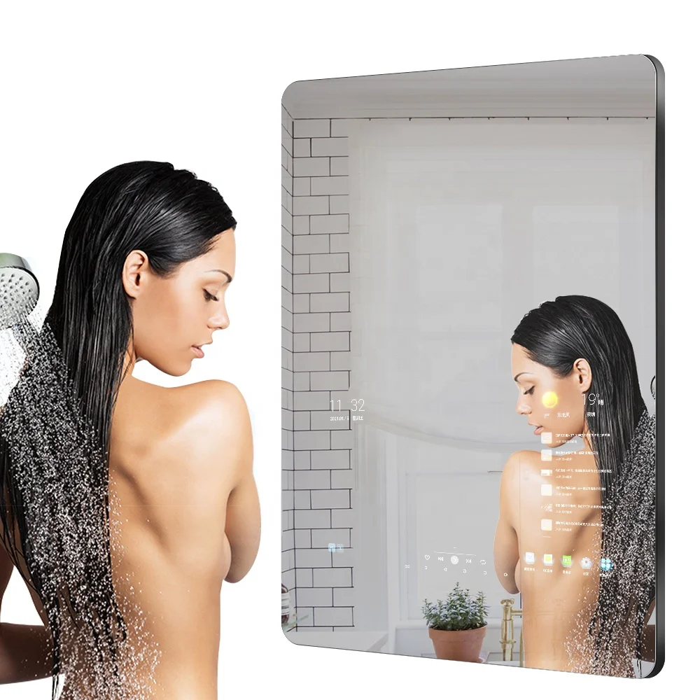 Touchable Smart Magic mirror TV Display Hotel Home Bathroom Smart Mirror