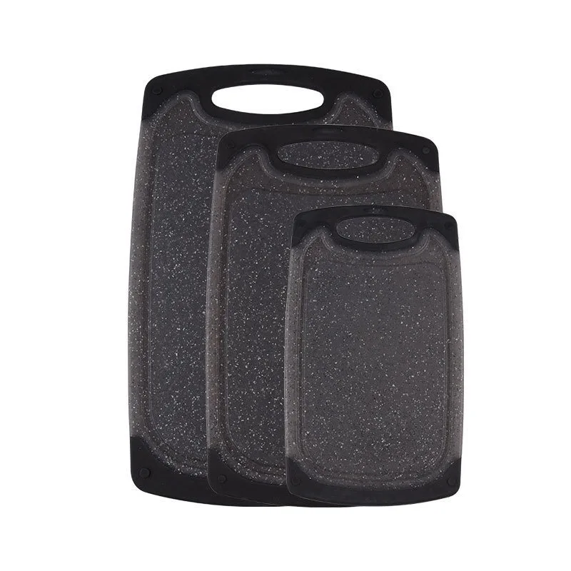 Modern Custom Logo Kitchen Chopping Board Wheat Straw Vegetable Plastic Cutting Borad Set With stand