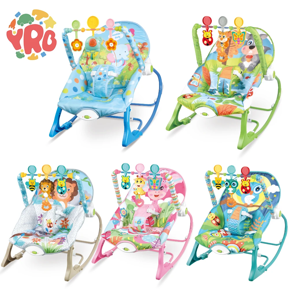 Good for sleeping adorable baby chairs colorful baby swing with hanging toys to toddler musical kids chair with vibration