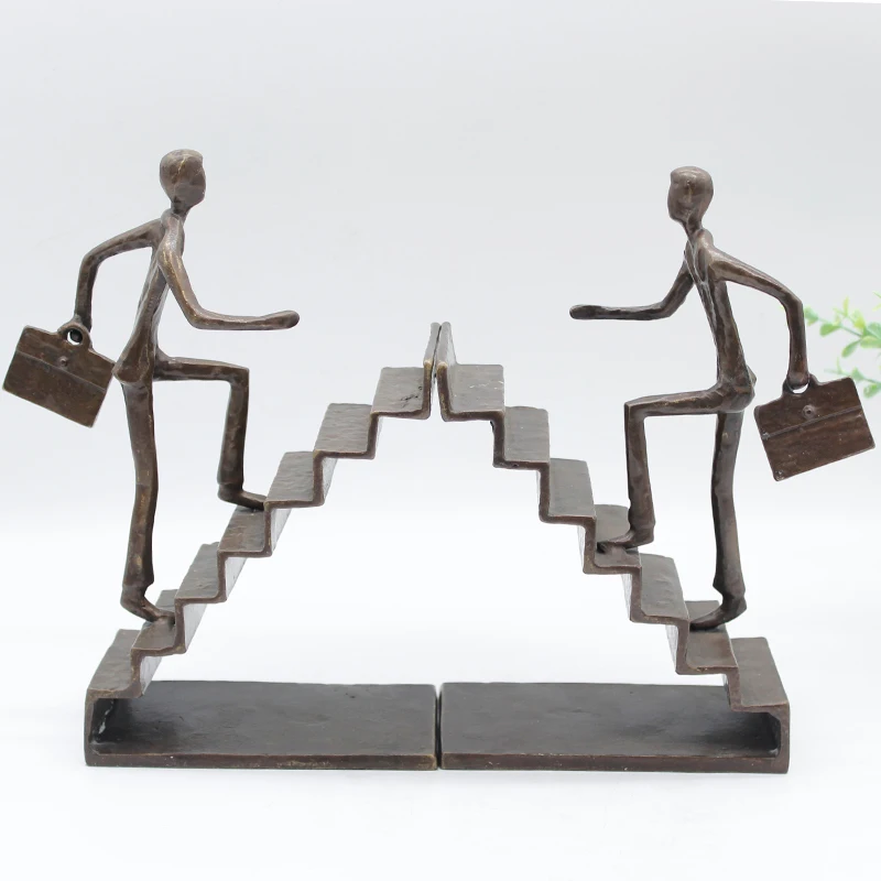 Unique design morden metal bronze bookends for schools and offices