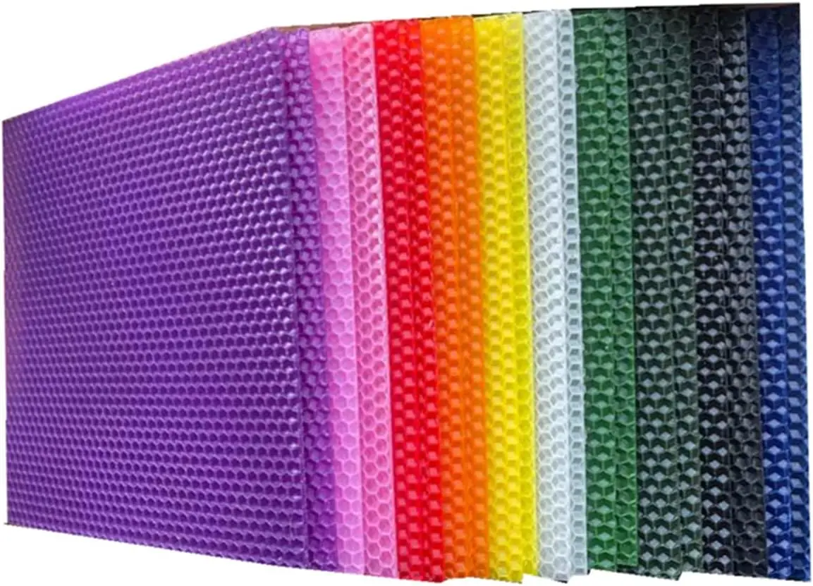 customized different colored beeswas sheets DIY hand rolled beeswax candle