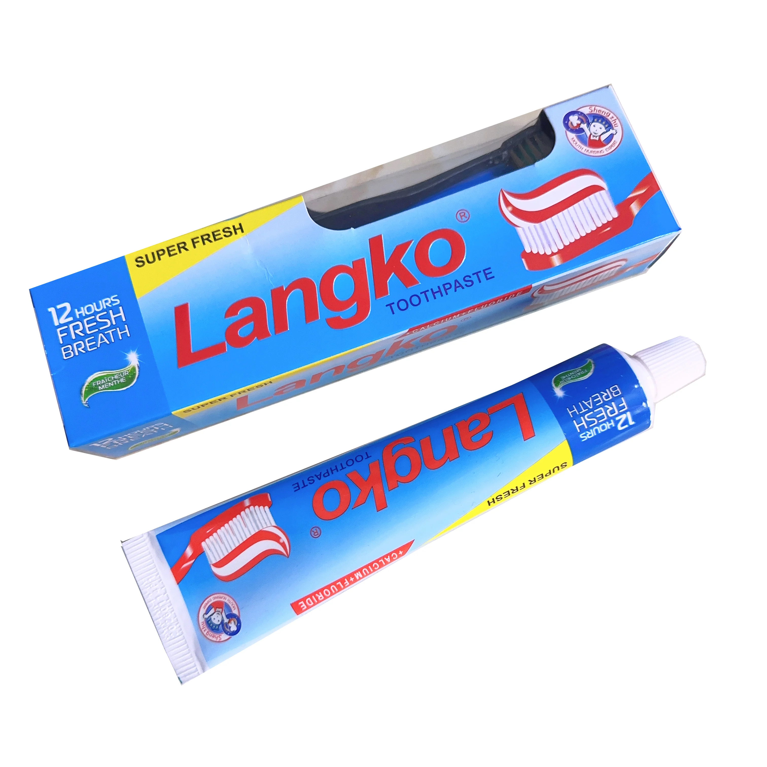 OEM hot selling single product Langko brand toothpaste sold factory price toothpaste teething toothpaste in small quantities
