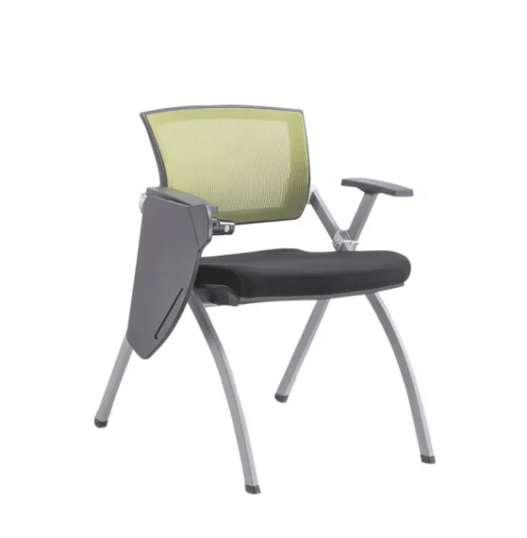 2021 Modern Foldable Training Chair with Writing Table Mesh Back Office Furniture