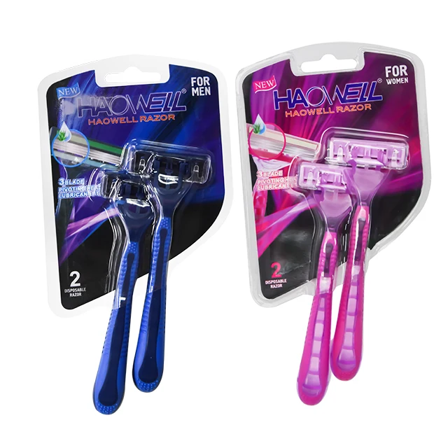 HW-B367DL  Cheap Wholesale Best Selling Three 3 Blades Sharp disposable Razor