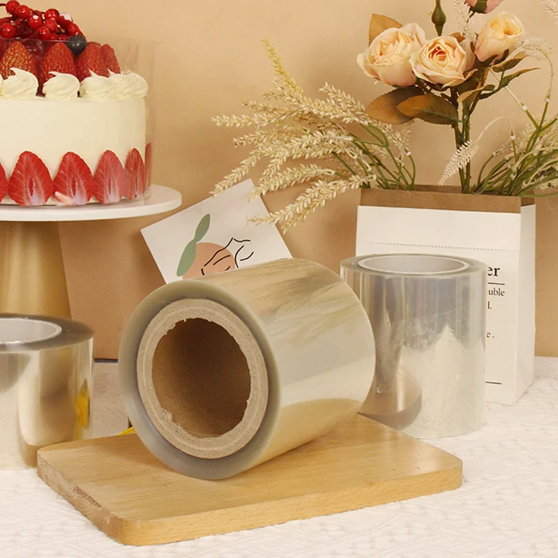 Floral Design Premium Direct Birthday Cake Border Korean Mousse Border Decoration Pet Plastic Transparent Cake Rim