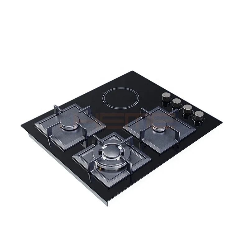 Professional Manufacturer New Design Home Kitchen 4 Fast Heating Zones Gas-Ceramic Combined Stove