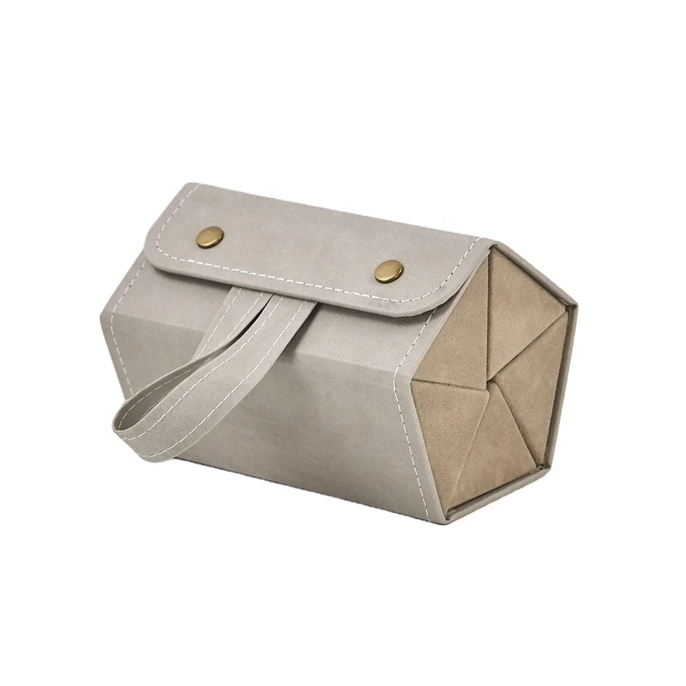 BSCI ISO Sedex FAMA Wholesale Custom Polygon PU Leather Glasses Case Sunglasses Folding Packaging Boxes