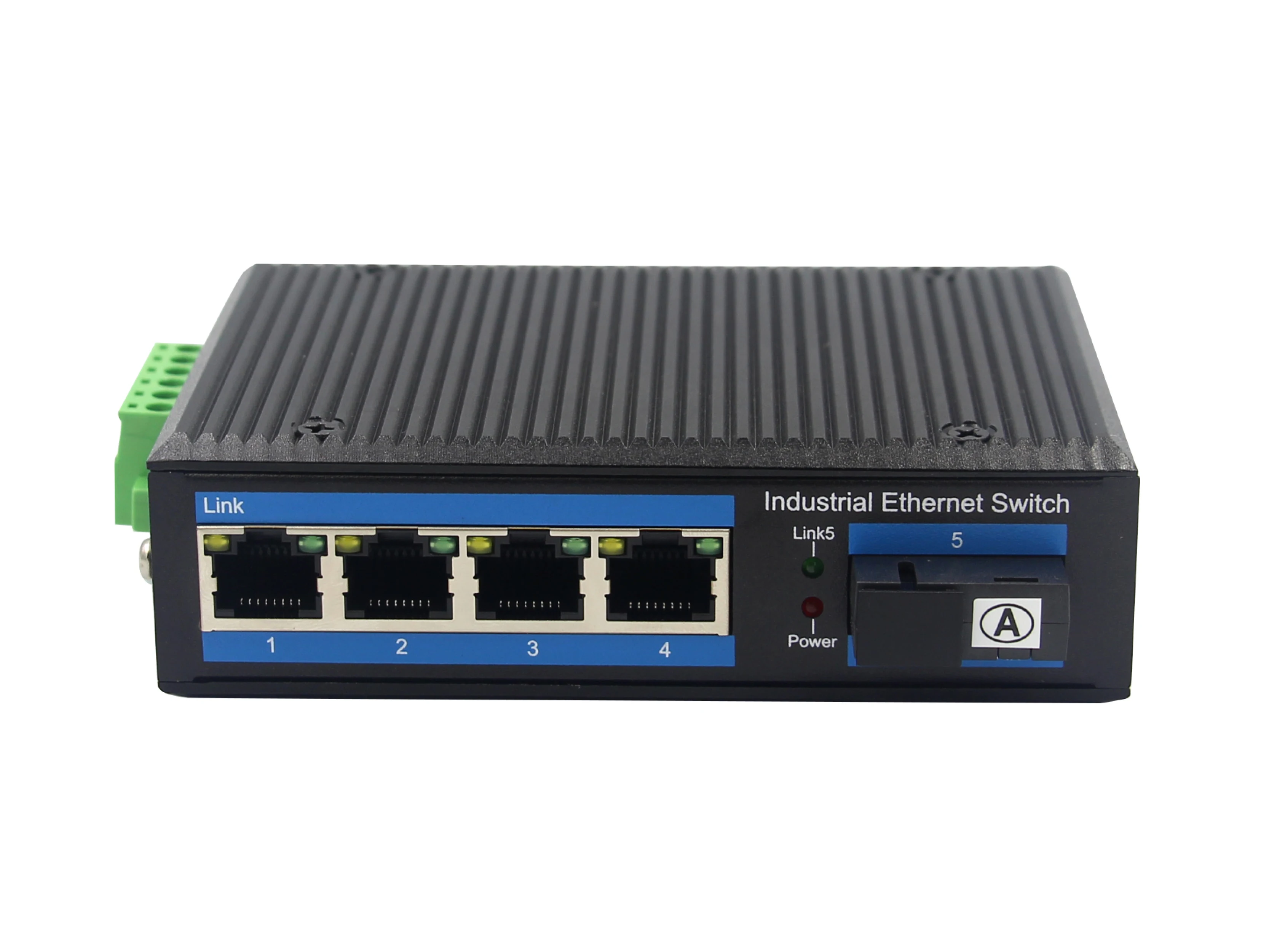 Industrial Grade 4-Port 10/100/1000Mbps RJ45 + 1-Port 1000Mbps Fiber Ethernet Switch Dual Fiber SM 2KM Enterprise Switches