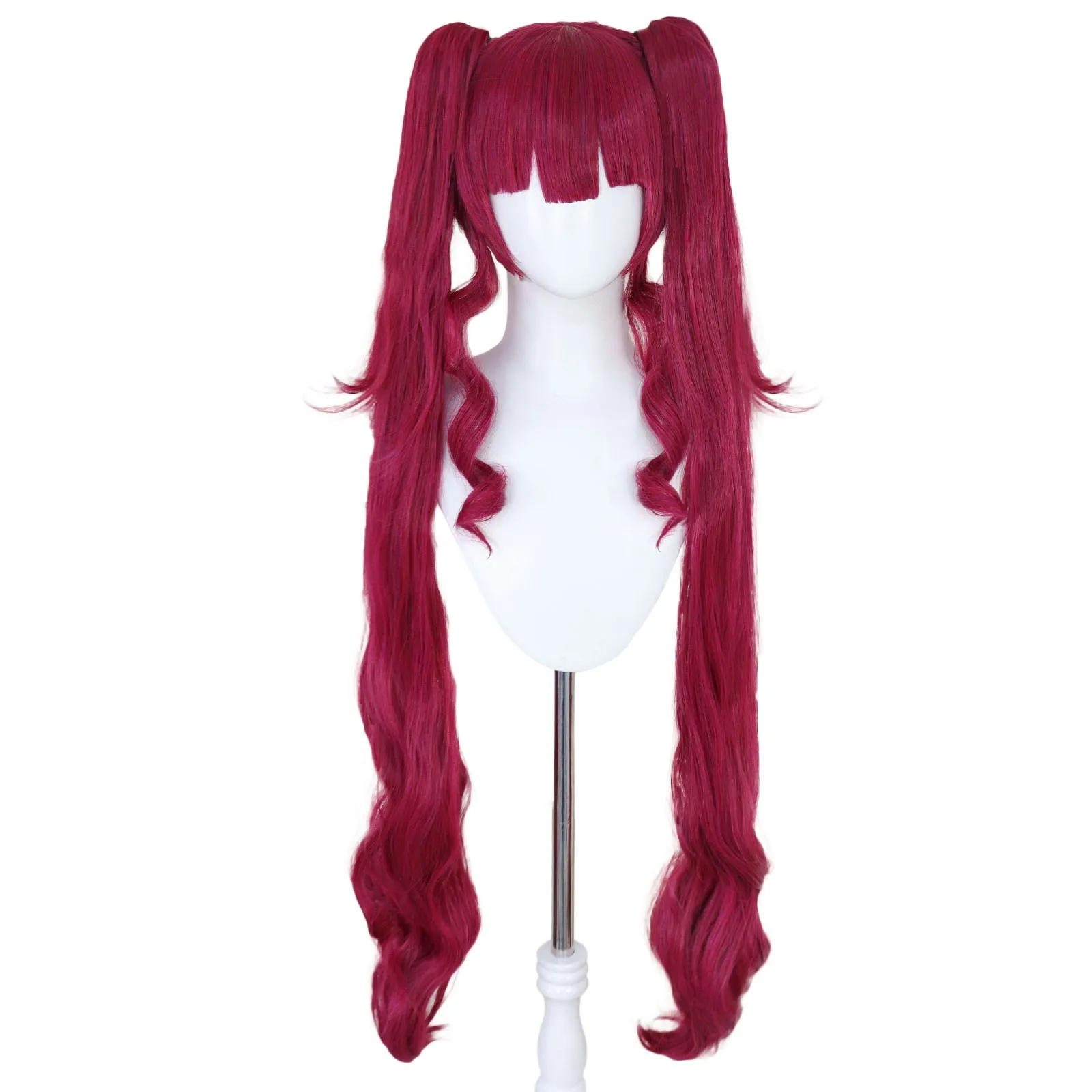 Anogol Houshou Marin cosplay wig 36inch long length double tail with bangs for party &1pc wigcap