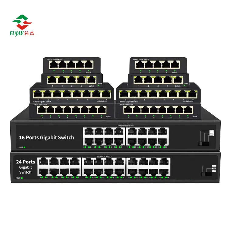 Gigabit network switch 5-port 8-port 16-port 24-port dedicated webcam adopts the latest high-speed Ethernet switching chip