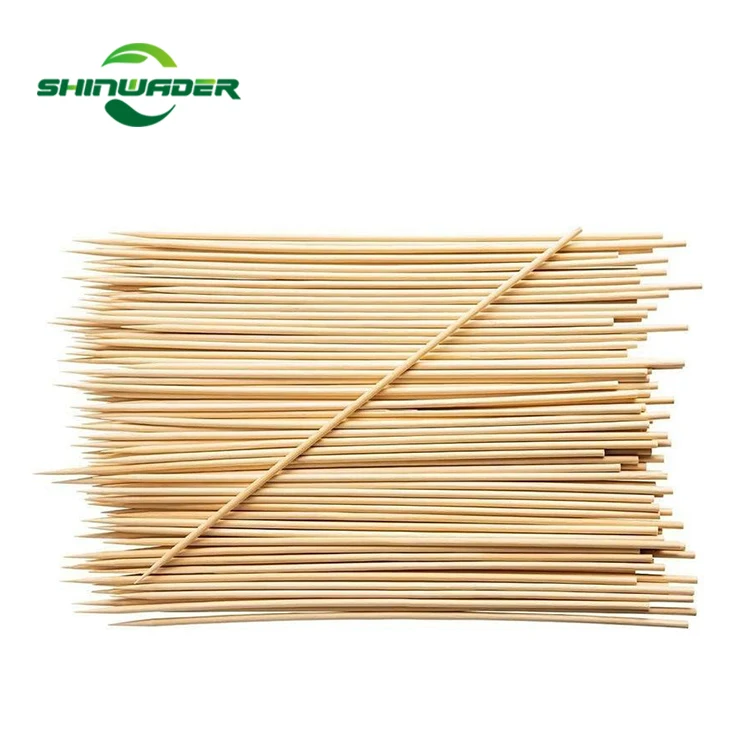 China a Grade Disposable Bamboo Stick skewer 15/18/20/25/30 cm Sticks for Barbecue
