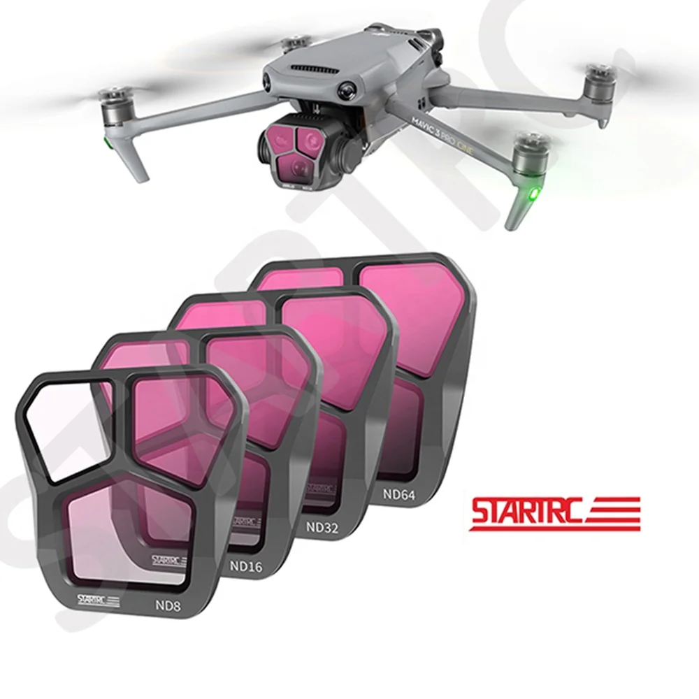 STARTRC Aluminum Version 4 pcs adjustable ND8 ND16 ND32 ND64 Set  camera lens ND Filters DJI Mavic 3 Pro for Drone Accessories
