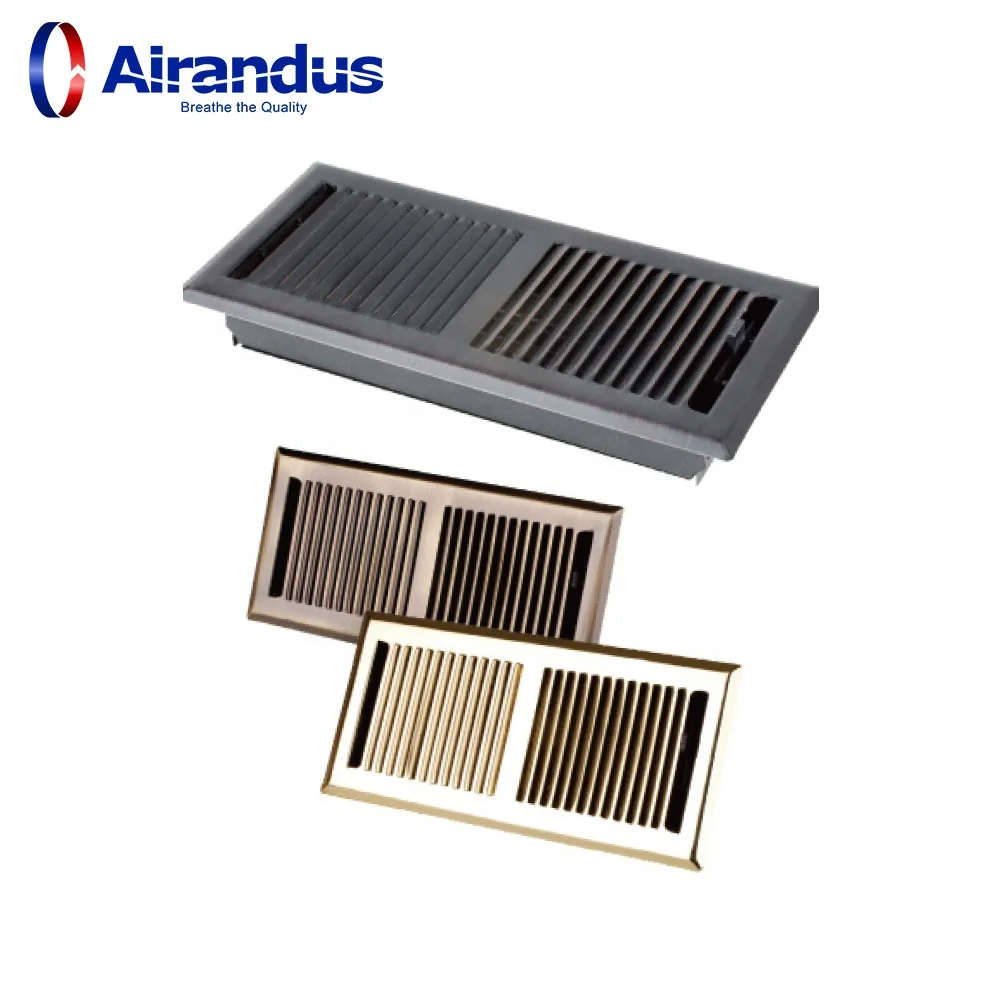 Ventilation Brushed Nickel Finish Heat Vent Covers Contemporary Floor Registers floor vent for HVAC System