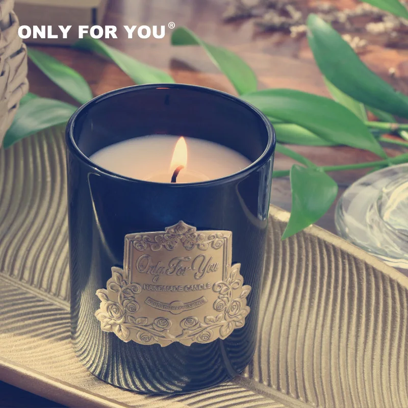 Fashion Luxury Aromatherapy Symbol Of Royal Power Metal Private Label Plates Jar Scent Candles