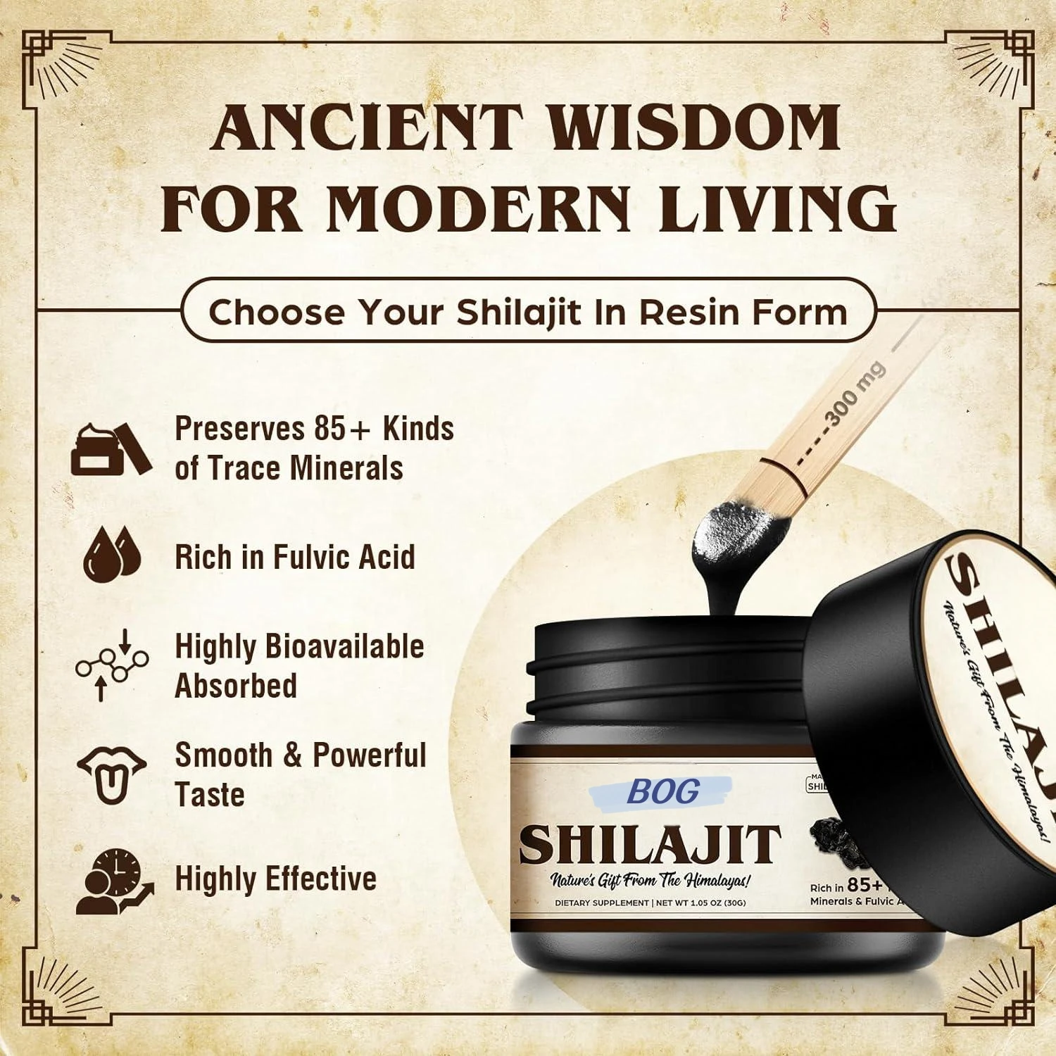 Private Label Pure Shilajit Resin with 80% Fulvic Acid & Trace Minerals Original Siberian Support Metabolism & Immune System