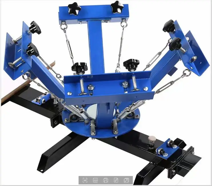 Easy to Operate Manual Screen Printing Machine for T Shirt High Quality Screen Printers Turntable Screen Printing Press