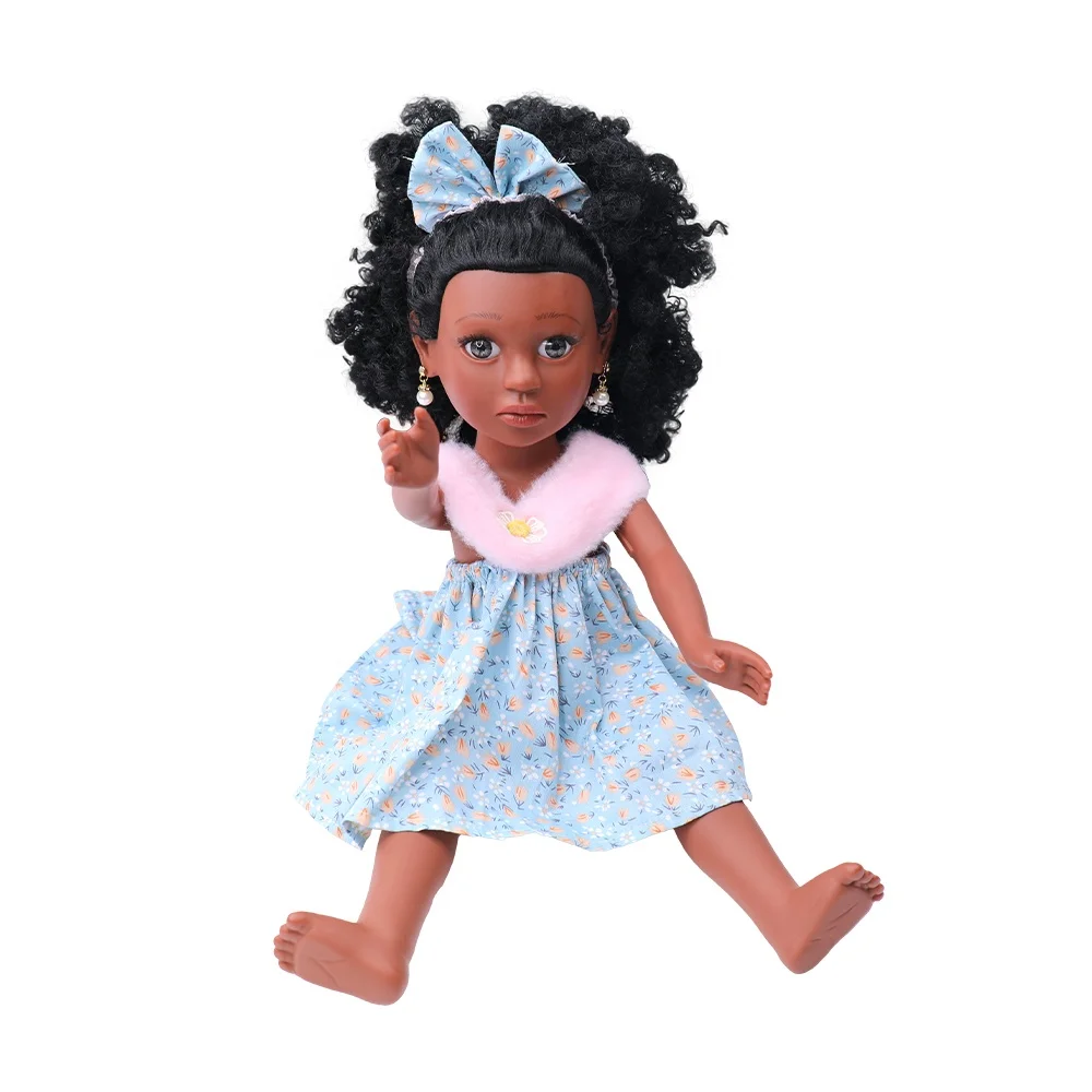 Factory OEM Service Toys and Dolls Manufacture 18Inch Black Lovely Doll  for Kids Gift Fashion Doll