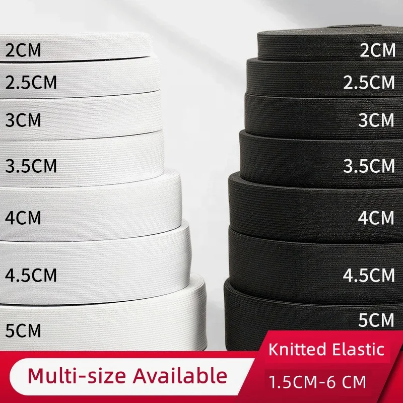 30 mm/40/50/60 mm wide knitted breathable toe elastic swimsuit bikini elastic for yoga suit waistband