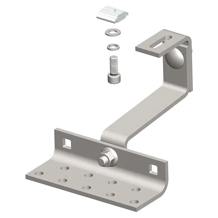 Pitched rooftop PV racking structure SUS304 adjustable tile roof solar hook
