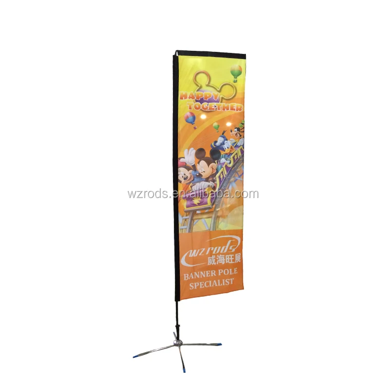 Custom your design advertising equipment Feather flag Beach flag Rectangular square pole for promotion
