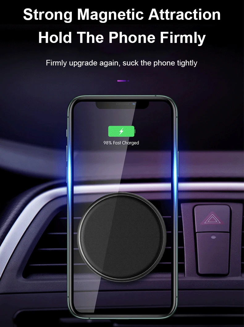  Новый дизайн для iPhone 12 автомобильное магнитное беспроводное зарядное устройство 15 Вт Mini Pro