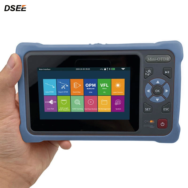 Mini Smart  26/24dB  Otdr Fiber Optic 1310 1550   Meter Tester Multimod Machine  Mini Otdr