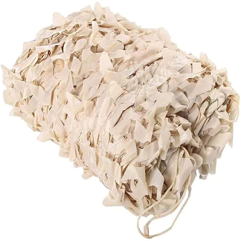 Beige Camo Net Camouflage Mesh Netting, Reinforced Blinds Sun Protection, Balcony Decoration netting
