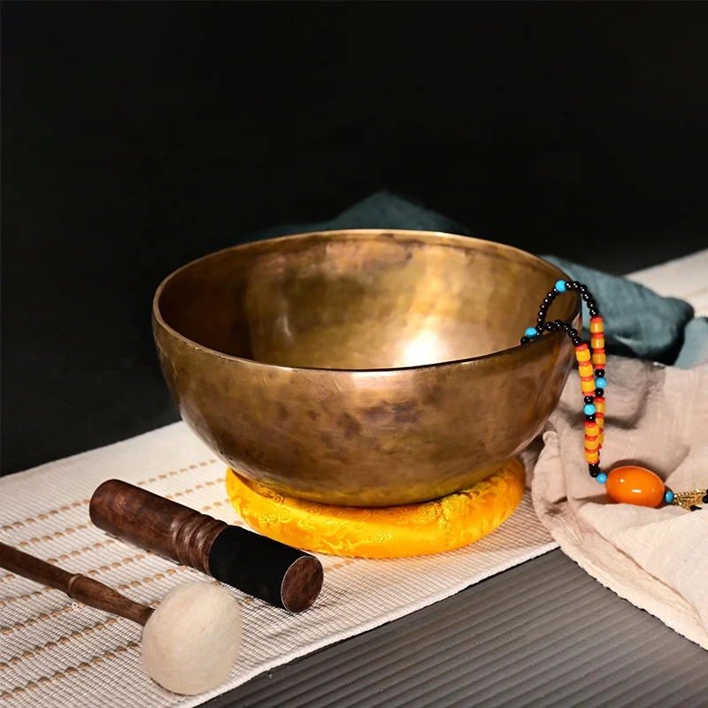 Success Handmade Tibetan Singing Bowl 7 Chakra Singing Bowl Set All Size for Healing Meditation Sound Bath