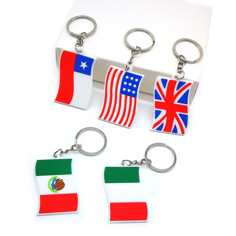 Pvc Rubber Keychain Pendant Cartoon Anime Backpack Ornaments Flag Bunting Series Printable Advertising Logo Ornament
