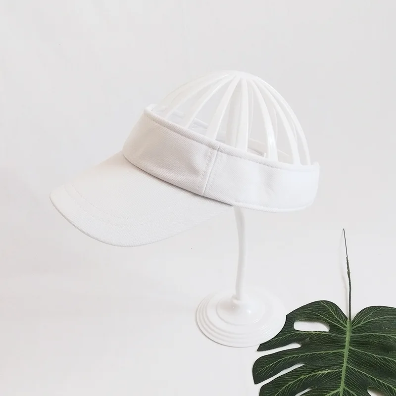 Multi color fashion custom logo sun protection hat visor cap for women