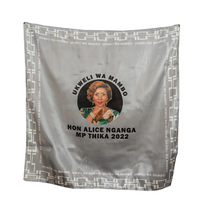 ODM&OEM kenya political kanga Africa clothing  wax fabric cotton wrapper election print campaign kangas lesso